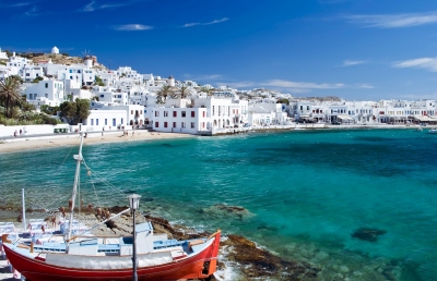 Mykonos Stadt (Dieter Hawlan / stock.adobe.com)  lizenziertes Stockfoto 
License Information available under 'Proof of Image Sources'